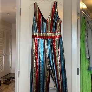 Striped colorful jumpsuit